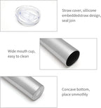HASLE OUTFITTERS 20 oz Skinny Tumblers Bulk Set, Stainless Steel Insulated Slim Tumblers with Lids, Reusable Double Wall Travel Coffee Mugs, Durable Powder Coated Travel Water Cups(12)