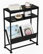 Narrow End Table for Small Spaces by Zexvida