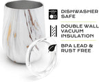 BALIBETOV 5 pcs large Yerba Mate Cup and Bombilla Kit, Includes one 12 oz Yerba Mate Gourd with Lid, Two Bombillas Mate Straw and one cleaning brush | Stainless steel | Double Walled