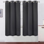 Dark Grey Thermal Blackout Curtains/42 x 72 Inch/Set of 2 Panels Room Darkening by Lemomo