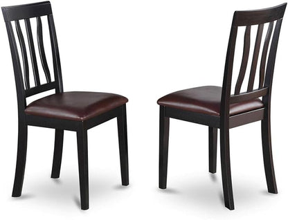 East West Furniture ANC-BLK-LC Antique Dining Room Chairs by EastWestFurniture