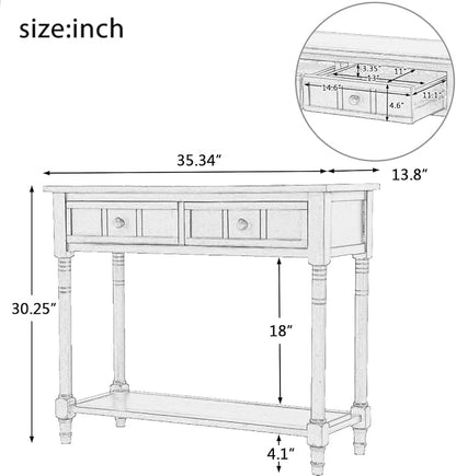 Harper & Bright Designs TREXM Daisy Series Console Table Traditional Design - Image 2