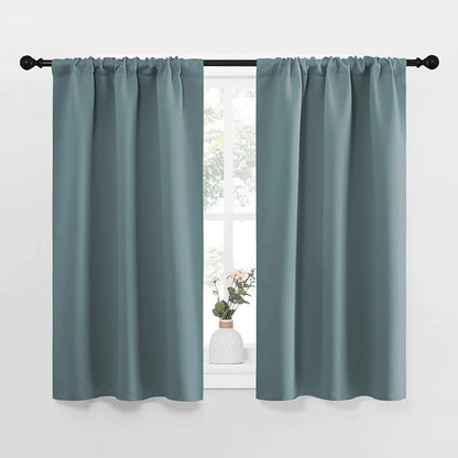 NICETOWN Greyish Blue Blackout Curtains Panels by NICETOWN