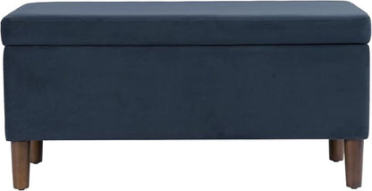 HomePop Malmo Decorative Storage Bench -Blue Velvet - Image 9