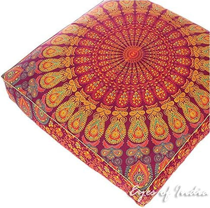 Mandala Floor Pillow Cover Meditation Cushion Seating Throw Hippie Round - Image 7