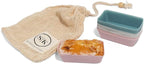 The Silicone Kitchen Silicone Individual Mini Loaf Pans - Reusable, Non-Toxic, BPA Free, Dishwasher Safe, Bento Box Accessories (12 Pack, Pink, Gray, Blue)