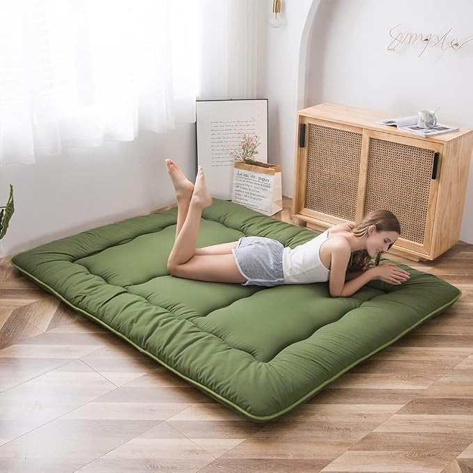MAXYOYO Japanese Floor Mattress Futon Mattress, Thicken Sleeping Pad Foldable - Image 2