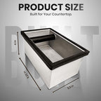Rattleware Stainless Steel Knock Box | Heavy-Duty Espresso Grounds Container, Welded Bar, Durable and Efficient for Baristas - Quality Coffee Preparation (9.25"x5.5"x4")