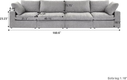 Cloud Modular Sectional Sofa Couch, Minimalist Deep Sofa Couches, Sofa Covers - Image 2