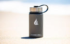 HYDRO CELL Stainless Steel Insulated Water Bottle with Straw - For Cold & Hot Drinks - Metal Vacuum Flask with Screw Cap and Modern Leakproof Sport Thermos for Adults (Graphite 14oz)