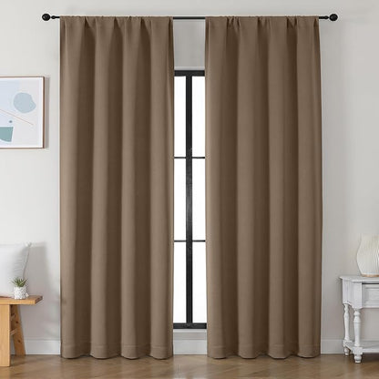 Simplebrand Ava Brown Blackout Curtains by Simplebrand