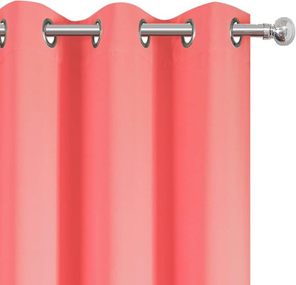 Blackout Curtains 52 x 45 inch Coral Curtains Set of 2 Panels/Thermal Insulated - Image 7