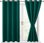 Blackout Curtains for Bedroom, Hunter Green, 52 x 54 Inch, 2 Panels | Thermal by Hiasan