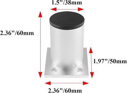 Set of 4 Furniture Legs 2.36 Inch, Adjustable Aluminum Alloy Cabinet Legs - Image 3