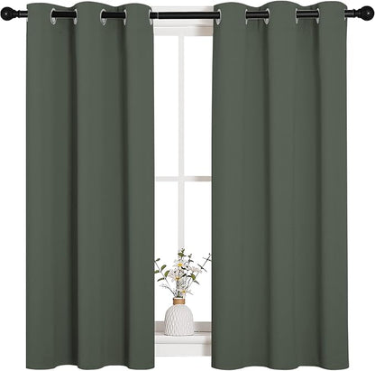 NICETOWN Dark Mallard Blackout Curtain Panels - Image 2