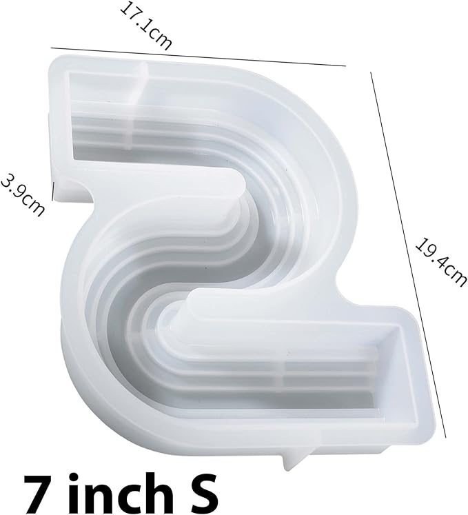 2 Pack 6 inch + 7 inch Twist Candle Molds - Geometric Resin & Silicone Molds for Candles & Soap - Nordic Geometric Line
