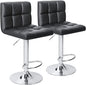 Homall Bar Stools Modern PU Leather Adjustable Swivel Barstools, Armless by Homall