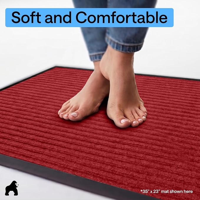 GORILLA GRIP Waterproof Traffic Guard Door Mat, 2 Pack, Indoor Outdoor Durable - Image 8