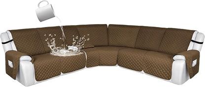 HDCAXKJ 100% Waterproof Reclining Sectional Couch Covers L Shape Recliner Sofa by HDCAXKJ