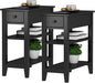 ChooChoo Side Table Living Room Set of 2, Narrow End Table by ChooChoo
