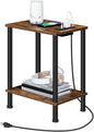 HOOBRO Side Table with Charging Station, Small End Table with USB Port and by HOOBRO