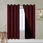 Yakamok Burgundy Red Blackout Curtains 72 Inches Long by Yakamok
