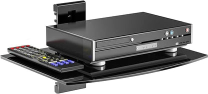 WALI Floating TV Shelf, 1 Tier Glass Projector Shelf by WALI