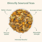 VAHDAM, Turmeric Spice Herbal Tea (50+ Cups, 3.5 oz) Caffeine Free, Non GMO, Gluten Free | 100% Pure Herbal Tisane - Savory & Spicy | Whole Loose-Leaf, Vacuum Sealed for Freshness