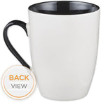 Christian Art Gifts Inspirational Ceramic Coffee & Tea Scripture Mug for Women Nurses: Strength & Dignity Encouraging Proverb, Microwave/Dishwasher Safe Novelty Cup, Cute Heart, White & Black, 12 oz.
