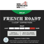 San Francisco Bay Compostable Coffee Pods - DECAF French Roast (80 Ct) K Cup Compatible including Keurig 2.0, Dark Roast, Swiss Water Processed
