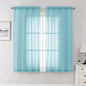 Aqua Sheer Curtains for Living Room 63 Inch Length 2 Pcs, Voile Light Filtering by Lecloud