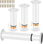 4 Pcs Adjustable Height Furniture Support Legs 10-17 inch, Metal Adjustable by Yoposeo