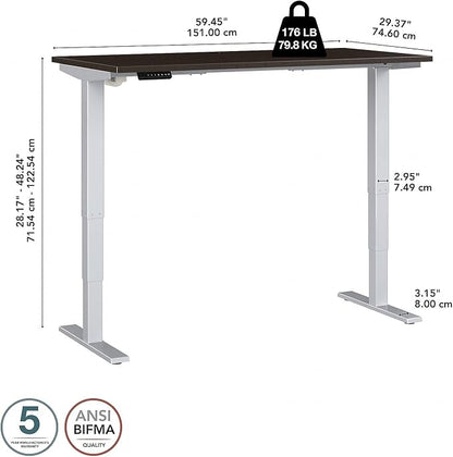 Bush Business Furniture 60-inch Electric Height Adjustable Standing Desk - Image 5