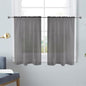 SpaceDresser Basic Rod Pocket Sheer Voile Window Curtain Panels Grey 1 Pair 2 by SpaceDresser