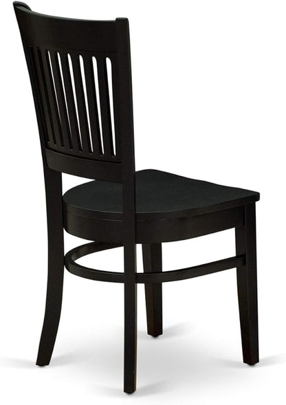 East West Furniture ANVA5-BLK-W 5 Piece Modern Dining Table Set Includes a - Image 9