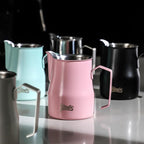 Milk Frothing Pitcher 450ML - Espresso Steaming Pitcher with Large Handle and Spout,Cappuccino Latte Art Cup for Barista and Home Cafe