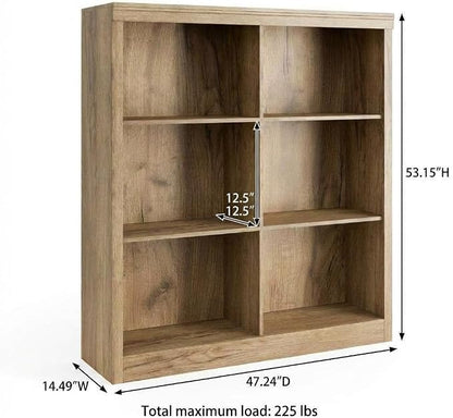 GarveeHome 6 Cube Storage Organizer, 53 Inch Tall Bookcase - Image 2