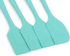 Silicone Spatula 4-piece Set, Heat-Resistant Non-stick Rubber Spatulas with Stainless Steel Core, Light Blue