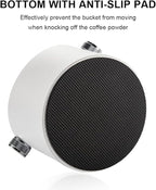 Espresso Knock Box, Large Capacity & Non-Slip Base Coffee Knock Box, Barista Tools, Espresso Machine Accessories (Silver)