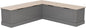 Linon Harris Grey and Maple Solid Pine Backless Nook by Linon