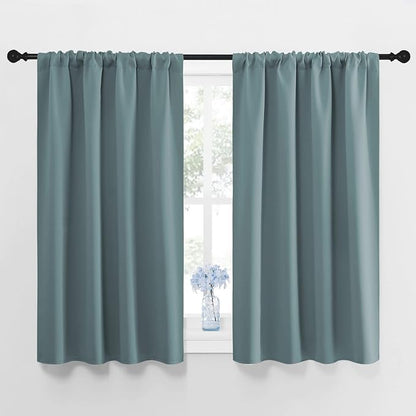 NICETOWN Greyish Blue Blackout Curtains Panels by NICETOWN