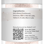 BAKELL Soft Rose Gold Edible Glitter, 25 Grams | TINKER DUST Edible Glitter | KOSHER Certified | 100% Edible Glitter | Cakes, Cupcakes, Cake Pops, Drinks, Dessert Vegan Glitter & Dusts (25g, Soft Rose Gold)