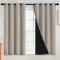 SimpleHome Natural 100% Blackout Curtains Room Darkening Living Room 54L | by SimpleHome
