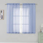 Simplebrand Denim Short Sheer Curtains 45 Inch Length by Simplebrand