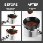 54mm Espresso Accessories Kit, Dosing Funnel and Puck Screen Set, Magnetic Coffee Funnel, 53.5mm Reusable Espresso Puck Screen, Espresso Tools(Doggie)