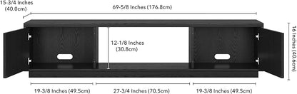 Henn&Hart Fluted TV Stand for TVs up to 78" - Image 3