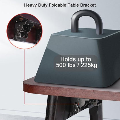4 Pack Folding Brackets for Table Bed Leg Feet, Self-Lock Hinge Hardware - Image 4