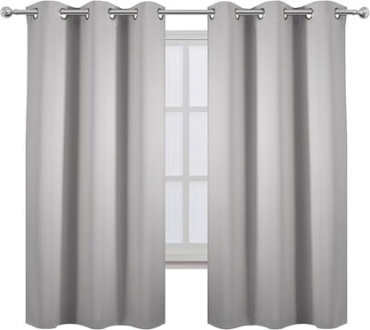 Light Grey Blackout Curtains 42 x 63 Inch Length/Set of 2 Curtain - Image 2