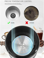 Electric Milk Frother Has Hot and Cold Functions 700-ml Split Stainless Steel Automatic Milk Frother and Steamer with Transparent Lid, Anti-Dry,Dishwasher-Safe