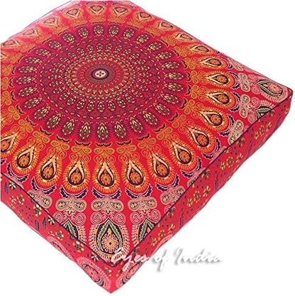 Mandala Floor Pillow Cover Meditation Cushion Seating Throw Hippie Round - Image 6